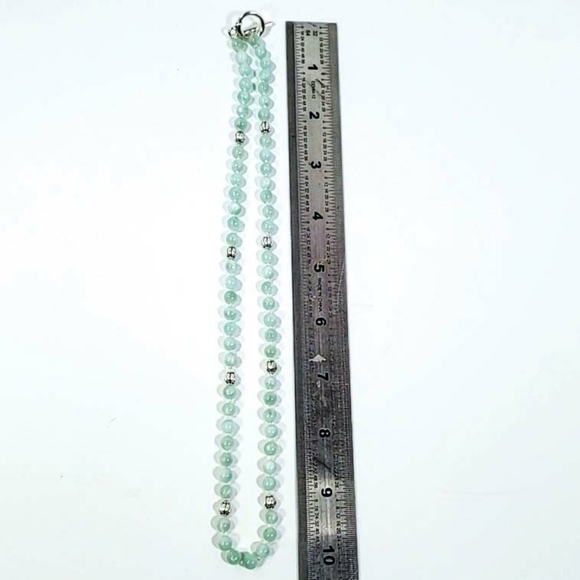Green Moonstone Hand-Knotted Necklace - Picture 8 of 10